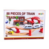 Set de Vías de Tren de Madera con 88 Piezas - Locomotoras, Edificios y Accesorios - imagen 4