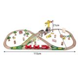 Tren de Madera Infantil con Circuito de 3,2 m – Set de 57 Piezas con Grúa, Animales y Vehículos - imagen 7