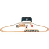 Estación de Trenes de Madera con Accesorios 