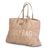 Bolso Family Bag Acolchado en Color Beige de Childhome- REBAJAS - 