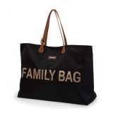 Bolso familiar Family Bag Negro Letras Doradas , Childhome