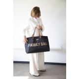 Bolso familiar Family Bag Negro Letras Doradas , Childhome