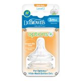 Tetina Dr Brown Options + 3 Meses Nivel 2 - Pack de 2 Unidades - imagen 2