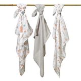 Set de 3 muselinas de Bambú en color Gris , 70 x 70 cm - imagen 3