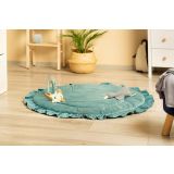 Alfombra de Juegos Aterciopelada con Volantes Sensillo - Verde Esmeralda - imagen 5