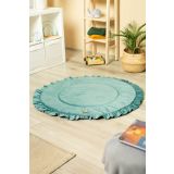 Alfombra de Juegos Aterciopelada con Volantes Sensillo - Verde Esmeralda - imagen 6