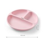 Plato de Silicona con Ventosa - Seguridad y Comodidad para la Alimentación del Bebé-Rosa - imagen 3
