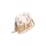 Bolso para Cochecito de Cuero Ecológico Beige con Conejitos - imagen 3