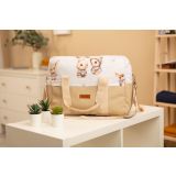 Bolso para Cochecito de Cuero Ecológico Beige con Conejitos - imagen 4