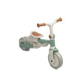 Triciclo Toyz Faro menta, detalle asiento cuero ecológico y cesta