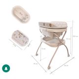 Bañera con Cambiador Neno Breza 2en1 – Plegable, con Ruedas y Almacenamiento - imagen 3