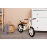 Bicicleta de equilibrio Inter con diseño pastel, altura ajustable, ruedas grandes y sillín de eco-cuero. Ideal para niños de 3 a 6 años.