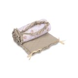 Protector de Cuna Reversible de Muselina 180x40 cm – 3 Paneles con Lazos – Dandelions Beige - imagen 6