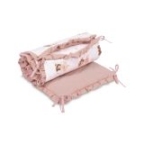 Protector de Cuna Reversible de Muselina – Ballerinas Rosa – 3 Paneles con Sujeción Segura - imagen 6
