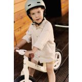 Bicicleta de equilibrio Inter con diseño pastel, altura ajustable, ruedas grandes y sillín de eco-cuero. Ideal para niños de 3 a 6 años.