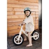 Bicicleta de equilibrio Inter con diseño pastel, altura ajustable, ruedas grandes y sillín de eco-cuero. Ideal para niños de 3 a 6 años.