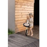 Bicicleta de equilibrio Inter con diseño pastel, altura ajustable, ruedas grandes y sillín de eco-cuero. Ideal para niños de 3 a 6 años.