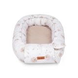Nido para Bebé de Muselina Beige Dandelions 80x45 cm con Almohada – Seguro y Reversible