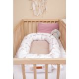 Nido para Bebé de Muselina Beige Dandelions 80x45 cm con Almohada – Seguro y Reversible