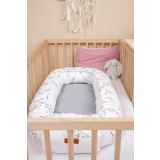 Nido para Bebé de Muselina Verde Branch 80x45 cm con Almohada – Seguro y Reversible