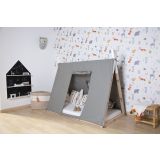 Funda gris para Cama Tipi 70 x 140 cm 