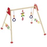 Gimnasio de madera para Bebés Payaso rojo