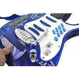 Juego de Guitarra eléctrica + Amplificador + micrófono con Soporte Azul para niños a Pilas  - imagen 7