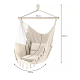 Hamaca - Silla Colgante - Hamaca Brasileña Beige + 2 cojines - imagen 13