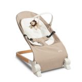 Hamaca Pine de Caretero en beige, ideal para que los bebés descansen cómodamente y se relajen.