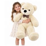 Suave peluche blanco de 120 cm, perfecto para abrazar