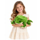 Rana de peluche de Lean Toys en color verde vibrante