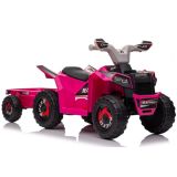 Quad Bike Rosa Eléctrica con Remolque XMX630T