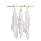 Paquete de 3 pañales de muselina Sensillo - Blanco - imagen 3