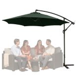 Sombrilla de jardín Lean en uso, ideal para terrazas y patios