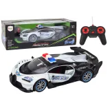 Coche de policía teledirigido Lean toys 1:12 con luces y mando
