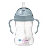Botella B.box Ocean fabricada con PPSU médico, resistente y ligera.