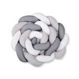 Protector de Cuna Knot Bumper XXL My Sweet Baby - Blanco y Gris