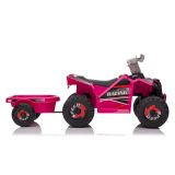 Quad Bike Rosa Eléctrica con Remolque XMX630T