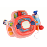 Volante Interactivo Rosa Simulador de Conducción Multifuncional