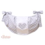 Bolsa de Juguetes My Sweet Baby - Corazones y Puntos en Gris
