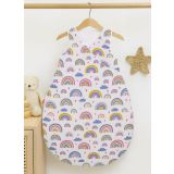 Cotton Sleeping Bag For Children, Size M, 3-12 Months, Tog 2.5, All-season - Rainbow