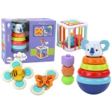 Set de Juguetes Sensoriales Torre Koala con Cubos Educativos