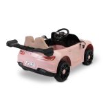 Toyz Volti rosa, detalle interior ecopiel con cinturón y volante multimedia