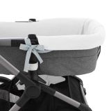 Cubrecapazo reversible Taylor Cambrass 35x75 cm azul, vista sobre capazo