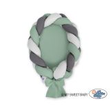 Braided Baby Nest 2 In 1 - Pastel Green - Gray - Anthracite