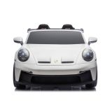 Porsche GT3 eléctrico infantil Lean Cars 148 cm blanco, vista lateral