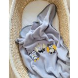 Manta de Fleece para Bebés My Sweet Baby - Búhos Gris-Amarillo - imagen 3