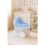 Carrito de Muñecas My Sweet Baby de Mimbre Blanco con Ropa - imagen 2