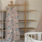 Saco de dormir de bambú 6-18 meses 0,5 TOG Ballenas – Beige oscuro