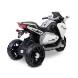 Moto eléctrica infantil Toyz Nitro en color blanco con asiento de ecopiel